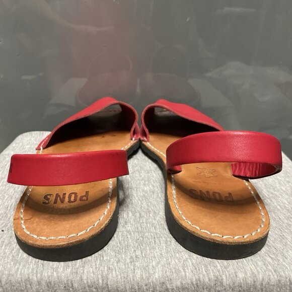 PONS Avarca Menorca Spain 510 Classic Style Red Sandals Women Size 10US 40EU - Picture 2 of 4